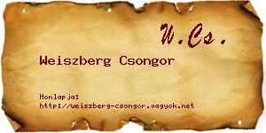 Weiszberg Csongor névjegykártya